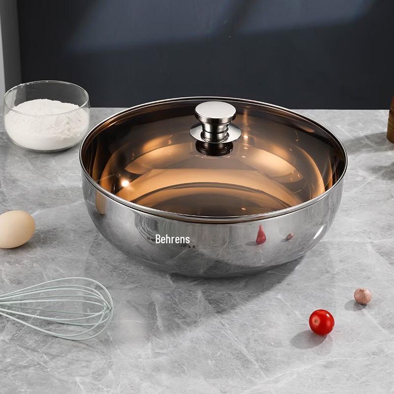 Behrens 32cm 304 Stainless Steel Mixing Bowl with Lid