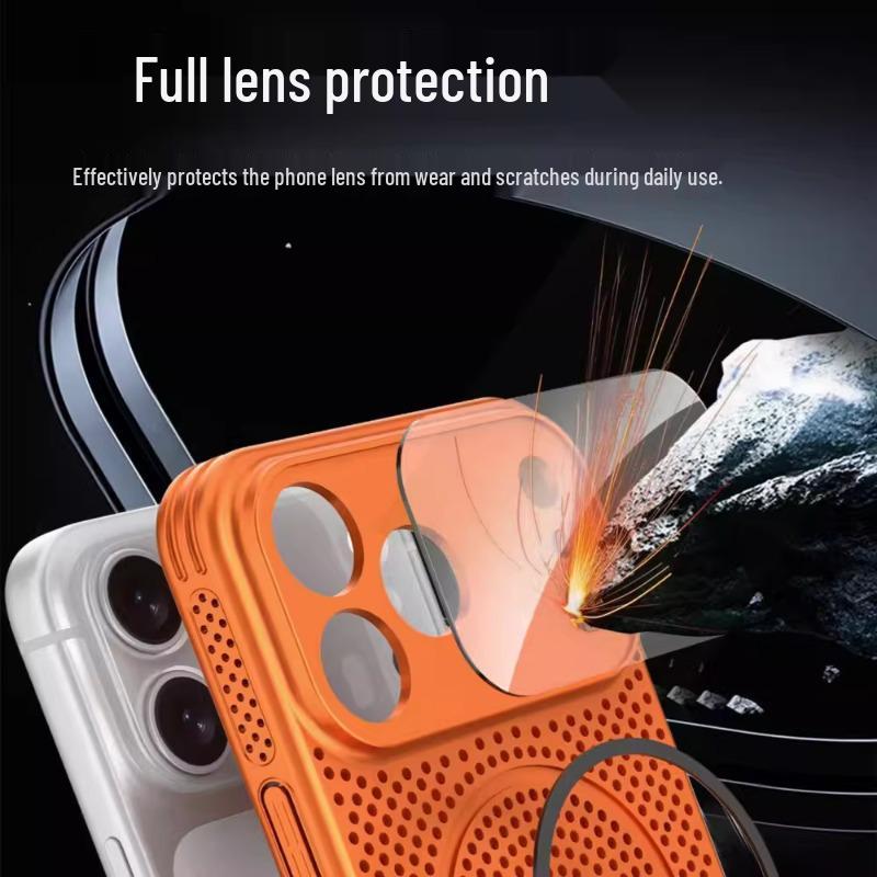 Apple iPhone 16/17 Magnetic Hard Case with Lens Film and Heat Dissipation