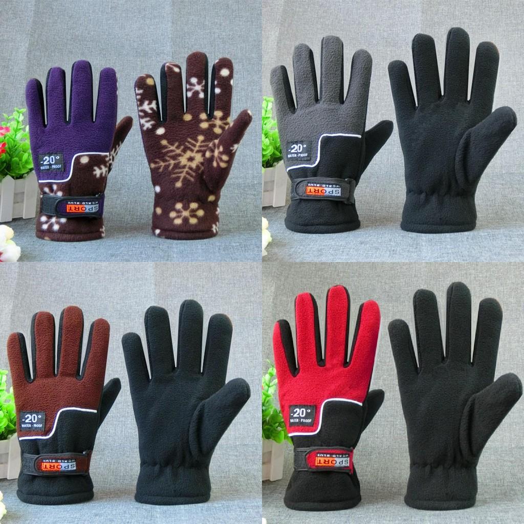 Fahrradhandschuhe mit Fleece-Material für Radfahren bei kaltem Wetter und für Grip