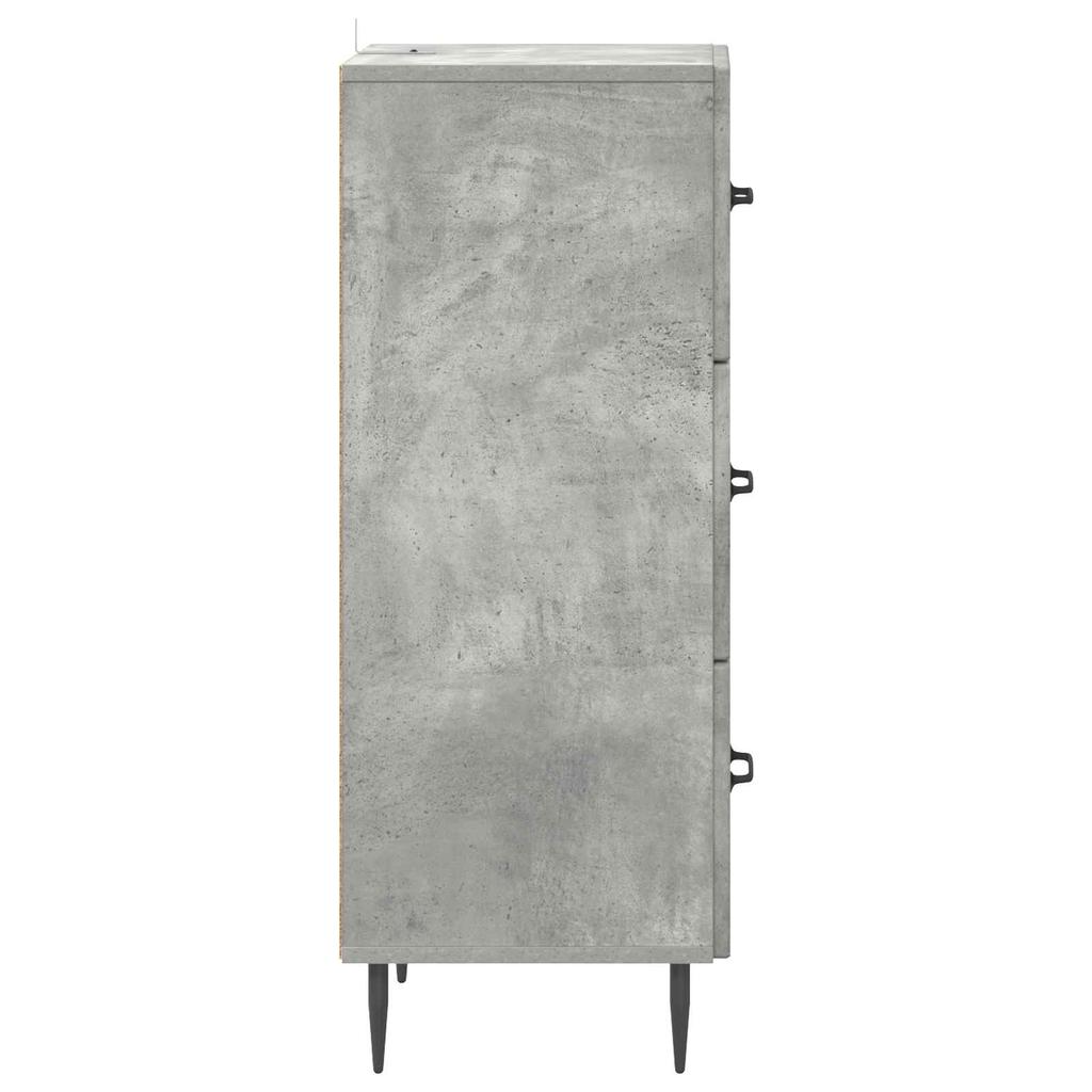 Drawer Cabinet Concrete Grey 33 x 34.5 x 89.5 cm Particleboard