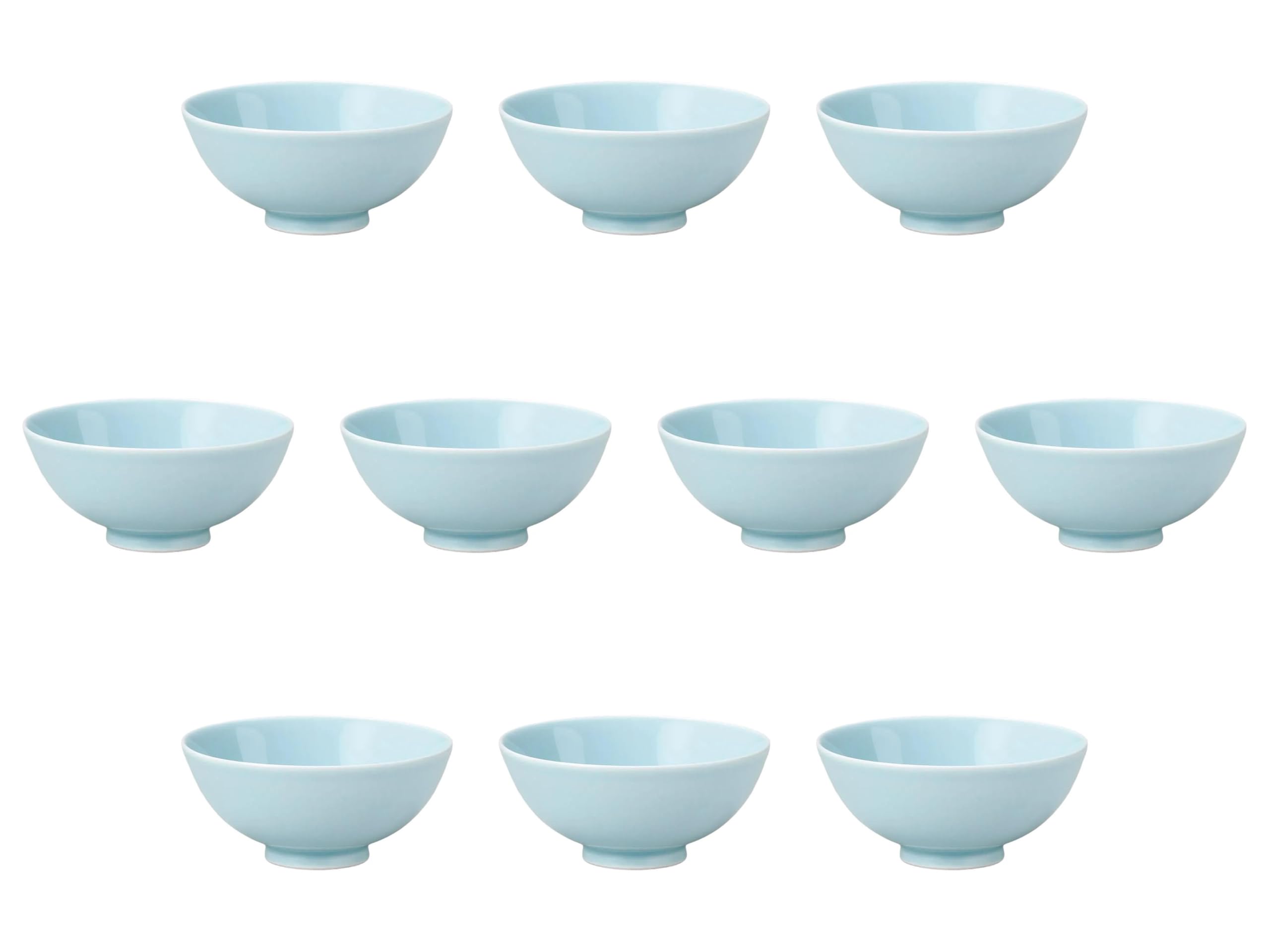 

Набор из 10 пиал для чая мияма селадон x пиал для риса Сетомонохонпо [12 5,3 см]