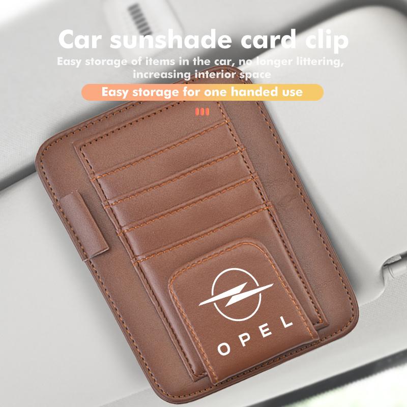 Car Sun Visor Sunglasses Clip Credit Card Pen Storage Holder For Opel Corsa Mokka Astra Cascada Adam Insignia Meriva Vectra