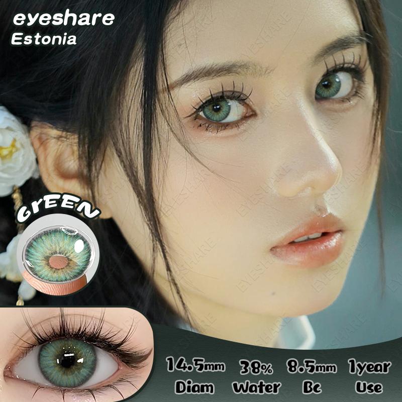 EYESHARE Colored Contact Lenses of the Year Natural Brown Eye Makeup Color Lenses Blue Fashion Contact Lenses Gray Beauty Lenses 1 Pair