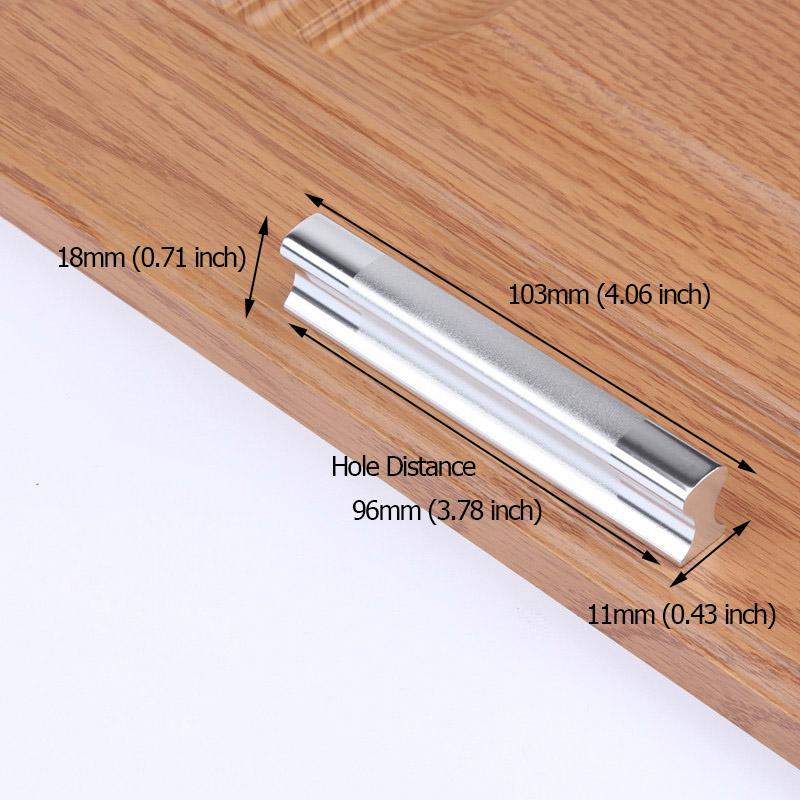 KAK Aluminum Alloy  Kitchen Handles Drawer Pulls Cupboard Cabinets Knobs Door Modern Wardrobe Handle for Furniture Door Hardware