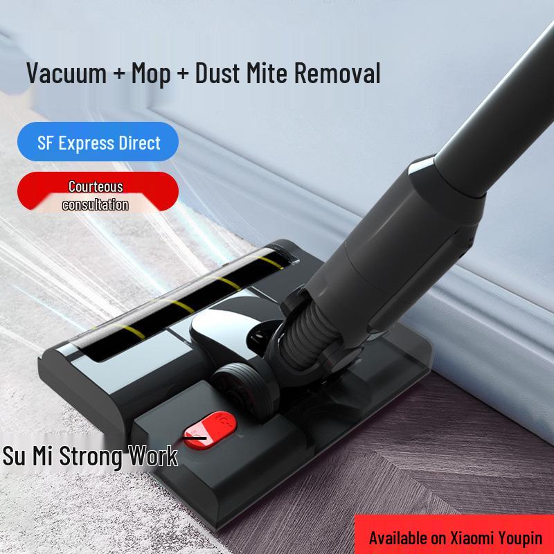 KuangJie Wireless Handheld Vacuum & Mop: Powerful Suction, All-in-One Wet & Dry Cleaner, for Home Use Black & Gray - Vacuum Only Version