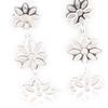 Les Trésors De Lily [K5154] - Silver 'Flora' Earrings Silver - 30x11 Mm