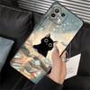 Funda Phone Cover Case for Xiaomi Mi 12 11T 10T 12T Pro 11 12X 13 Lite 14 Cartoon Black Cat