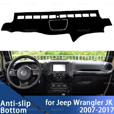 Tappetino Copri Cruscotto per Jeep Wrangler JK 2007-2017 Parasole Tappeti Pannello Strumenti Accessori Auto Anti-UV LHD RHD