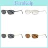 Womens Polygonal Metal Frame Sun Glasses With Uv400 Protection For Outdoor Fashion And Cycling