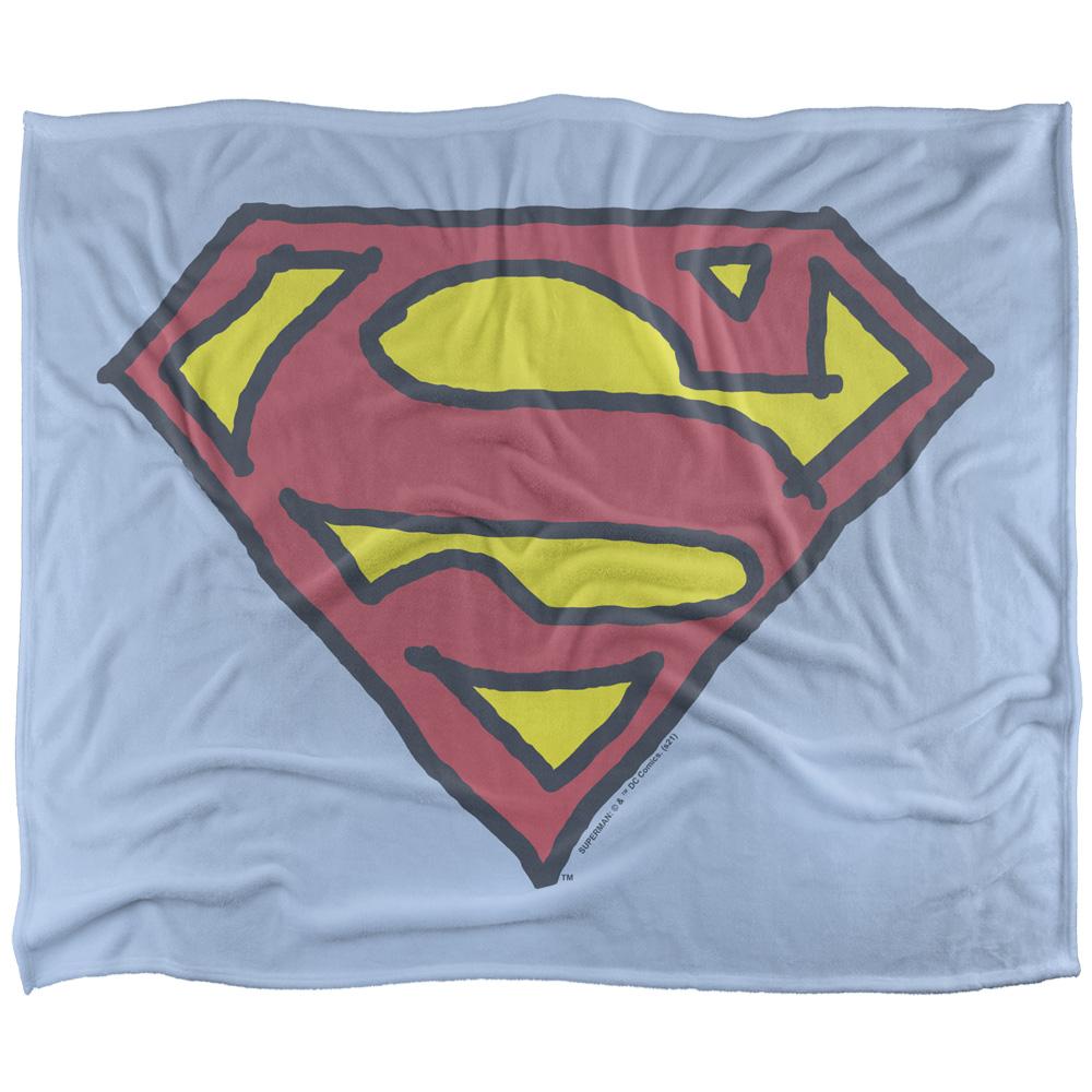 Superman Hand Drawn Logo Blanket
