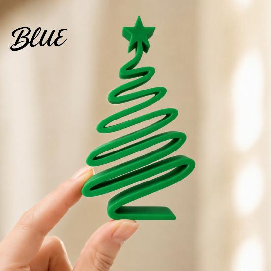 Living Room Accents 3D Printed Minimalist Christmas Tree Desktop Ornament Modern Holiday Table Handcrafted Figurines Sign for Bedroom Home