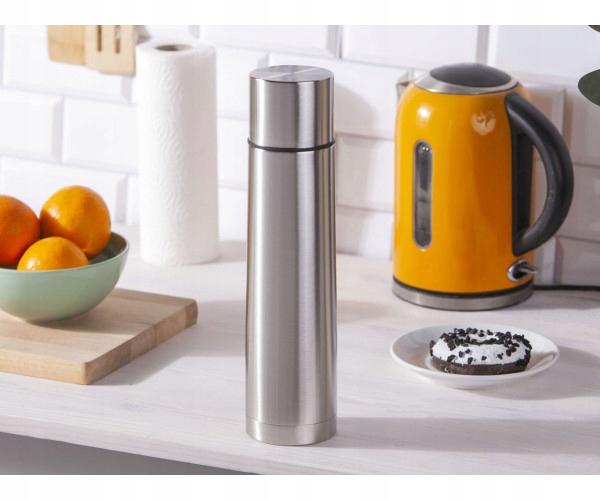 Termos nierdzewny na kawę herbatę srebrny 750ml 1szt