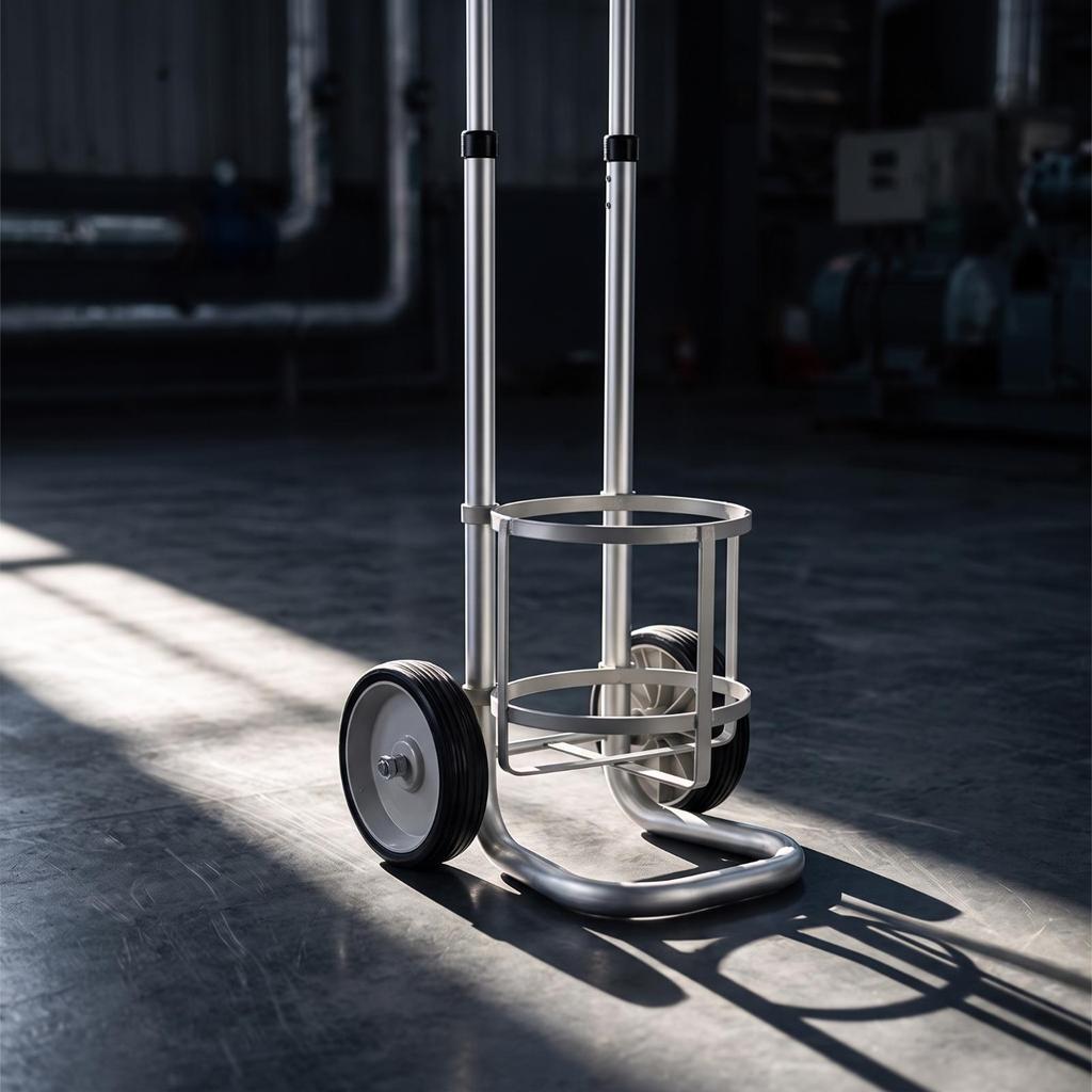 Gas Cylinder Cart Adjustable-Height Trolley Portable