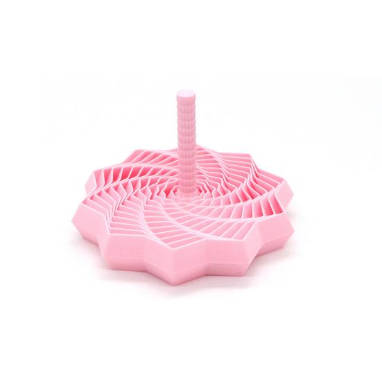 Expandable Sensory Fidget Star 3D Printed Fractal Stress Relief Toy Whirling Spiral Design Fidget Toy with Handle for Anxiety Relief Focus Enhancement