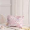 Luxurious Embossed Jacquard Makeup & Skincare Clutch - Large Capacity Toiletry Bag
