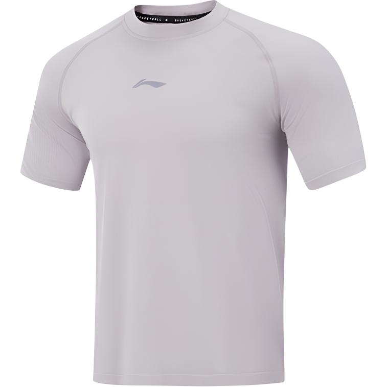 Li-Ning Professional Basketball Series Round Neck Pullover Comfortable Versatile Sports Simple Solid Color Casual Short Sleeve T-Shirt ATSV161-4
