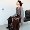 MO&Co. Women's Raccoon Wool Blend V-Neck Sweater