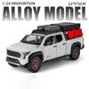 1/24 Toyota Tacoma Off Road SUV Alloy Diecast Model Car Sound and Light Pull Back Children Toy Car Birthday Gifts for Boy Kids