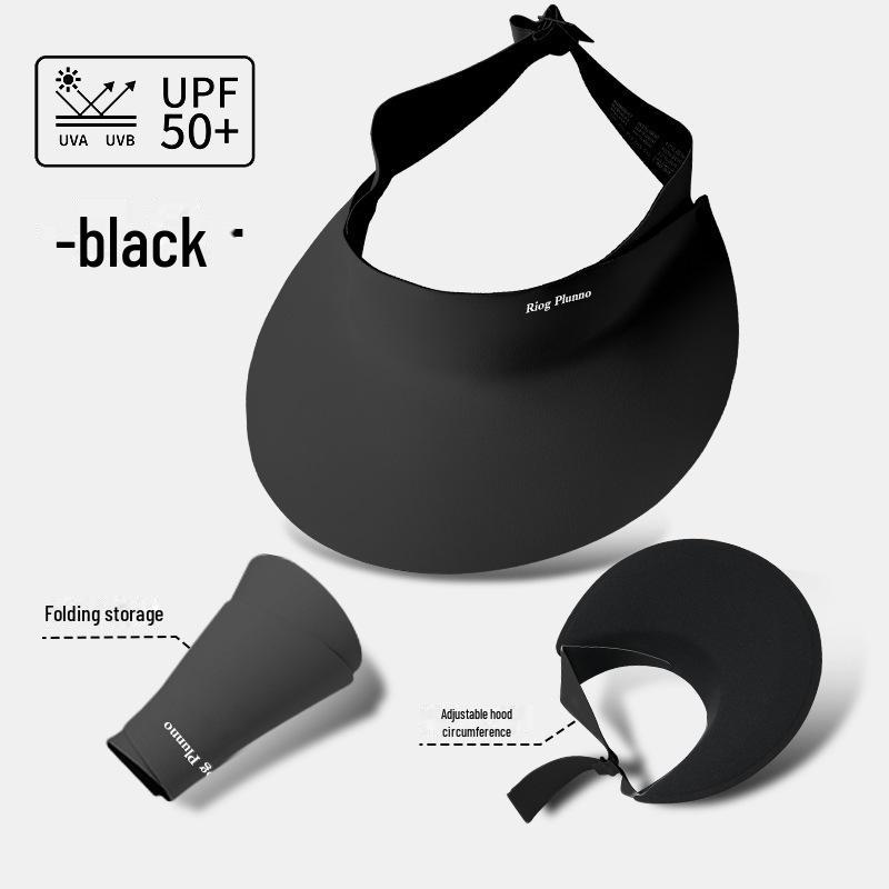 Women's Seamless Sun Protection Hat: Large Brim, Hollow Top for Cycling In Spring and Summer