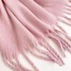 Solid color mohair scarf autumn and winter new women's warm scarf vacuum packaging