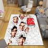 The Big Bang Theory Flannel Printed Carpet, Home Sofa Decoration for Living Room & Bedroom, Non‑Slip Play Flannel Floor Mat for Game Room