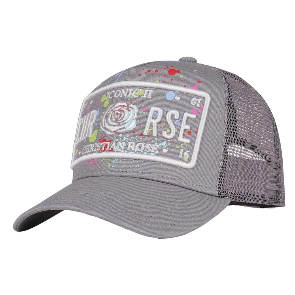 Christian Rose Li Plate Trucker Cap