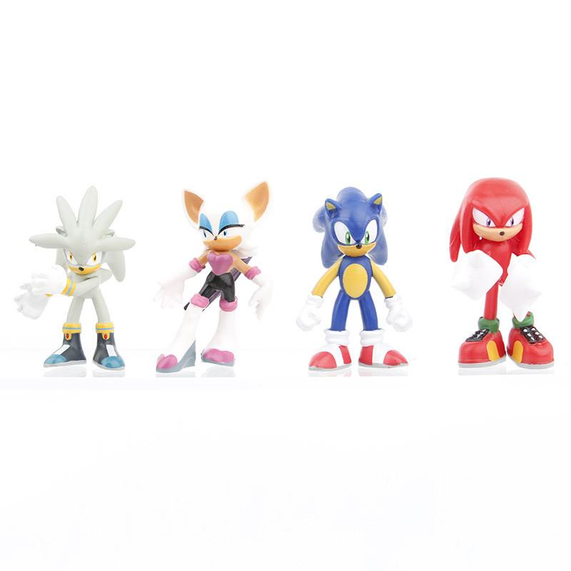 Adorable Blue Hedgehog Sonic And Fox Figurine Collectible Toy Pvc Model