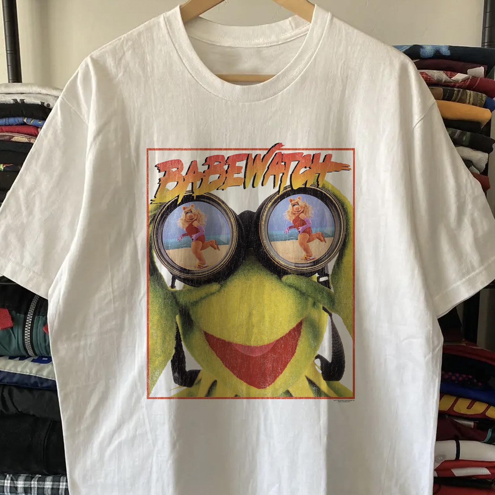 90s Kermit Babe Watch Aged T-Shirt White XL 3XL