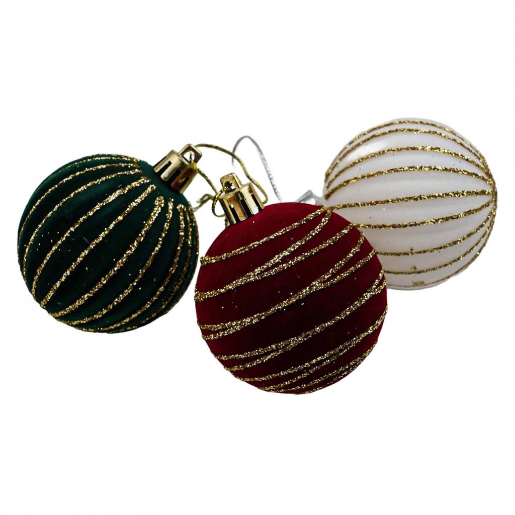 12PCS 6CM Christmas Ball Ornaments Tree Decorations for Holiday Wedding Party