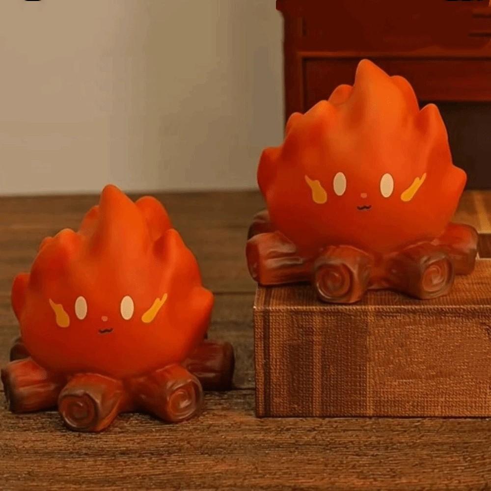 Flame Design LED Electronic Candle Lamp Cute Cartoon Bonfire Ambience Night Light Small Size Nordic Design Bonfire Lamp