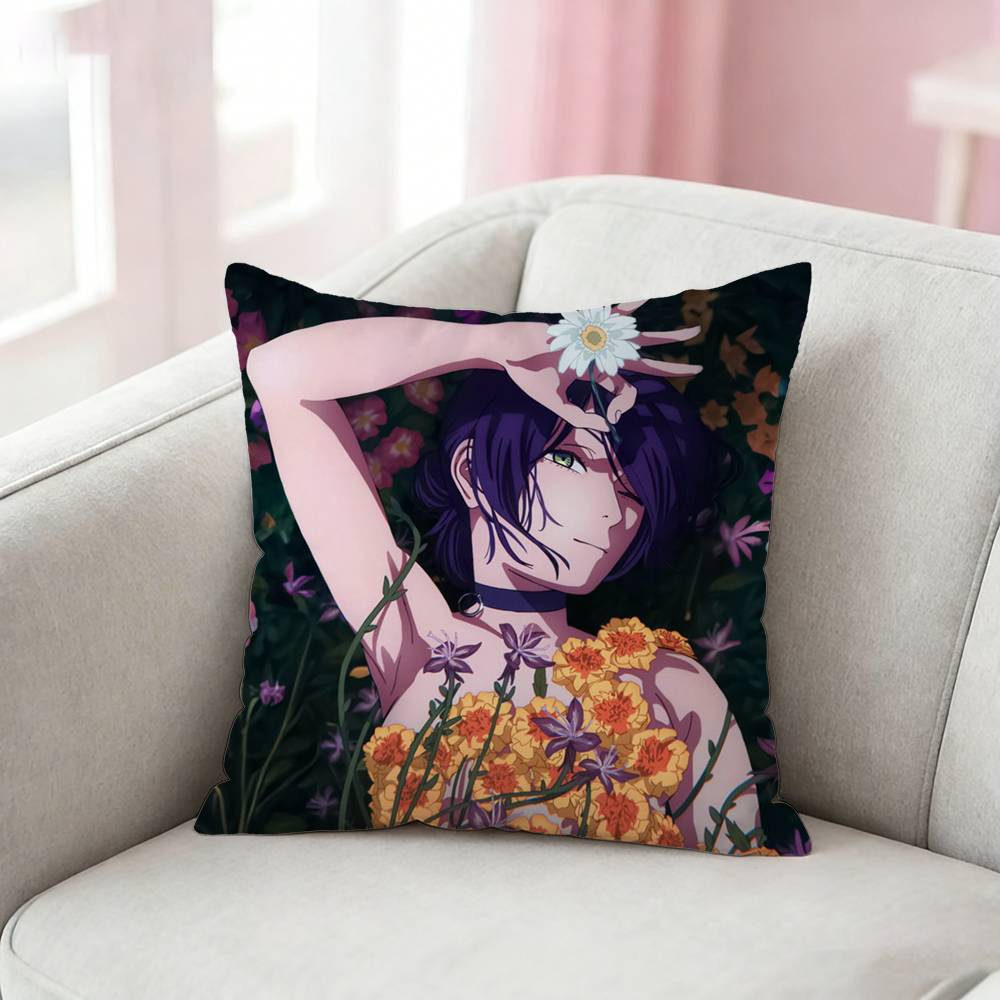 CChainsaw Man Reze Arc Pillow Case Pattern Printed Pillowcase For Living Room Sofa Cushion Cover