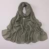 Pearl Chiffon Starry Bow Rhinestone Long Scarf Muslim Women Headscarf