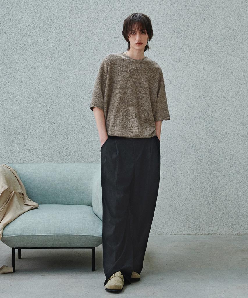 GLW Two-Tone Mixed Half Knit Brown