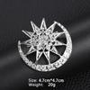 Muslimischer Stern Mond Brooch Universelle Legierung Brooch Trendige Und All-Match Kleidung Rucksack Schal Accessoires Broschen 1 Stück