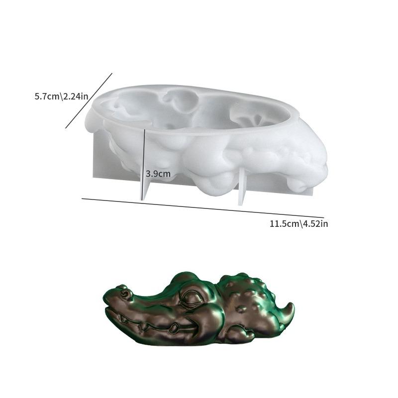 3D Crocodile Rhinoceros Silicone Candle Mould Animals Plaster Resin Mold DIY Drip Glue Scented Candle Making Supplies Home Decor