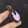 Pink Chalcedony Rough Pendant Copper Wire Wrapped Gemstone Pendant Copper Jewelry Gift For Him Handmade Wire Wrapped Jewelry Healing Stone