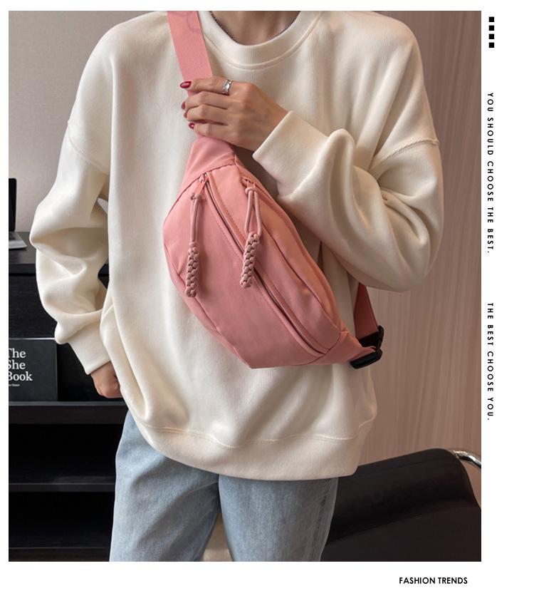 2024 Japanese Sporty Crossbody Bag for Women - Korean Trend, All-Match Chest & Waist Design, Simple Messenger Style