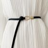 Solid Color Knotted Belt PU Leather Dress Belt New Waist Chain  for Jeans
