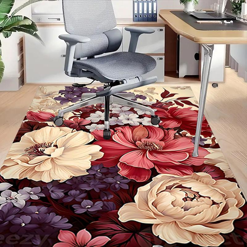 1PC Floral Pattern Carpet Ultra Soft, Thick & Absorbent, Non Slip Machine Washable Mat for Entryway