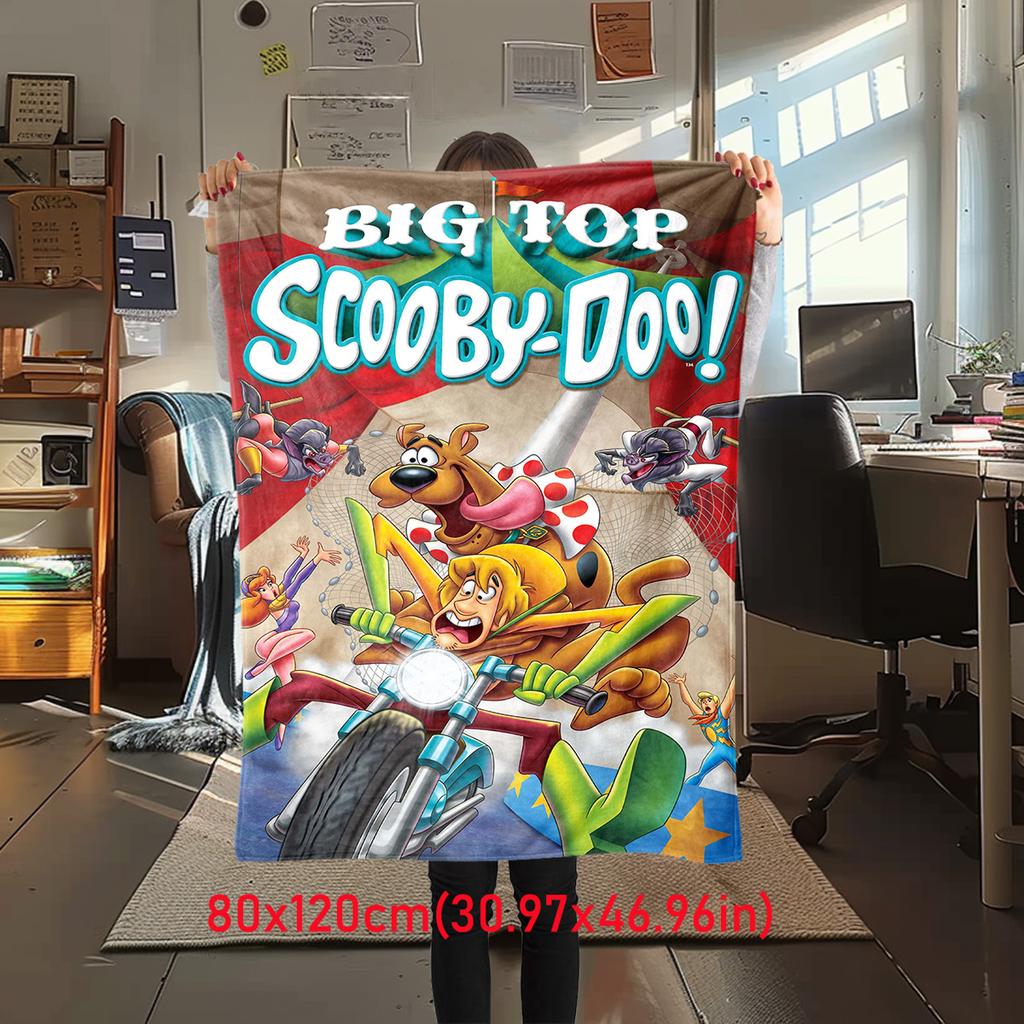 Halloween fantasy comedy adventure cartoon movie Scooby-Doo blanket soft home furnishing nap decoration four seasons warm Sherpa blanket U1