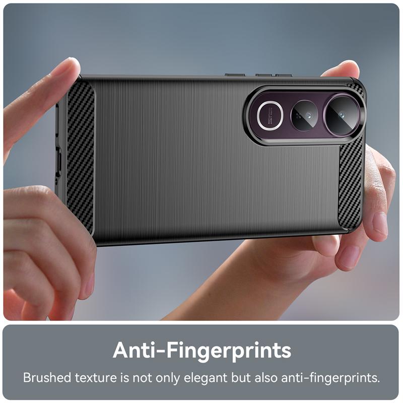 For Vivo V50 Lite Case Shockproof Anti-knock Soft Silicone Carbon Fiber Back Cover For Vivo V50 Lite Case For Vivo V50 Lite Case
