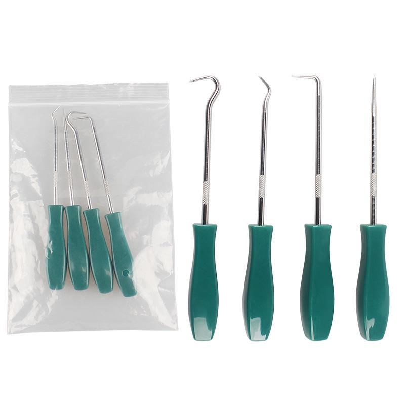 4-Piece Oil Seal Hook Set: Tire Repair & O-ring Puller Removal Tools