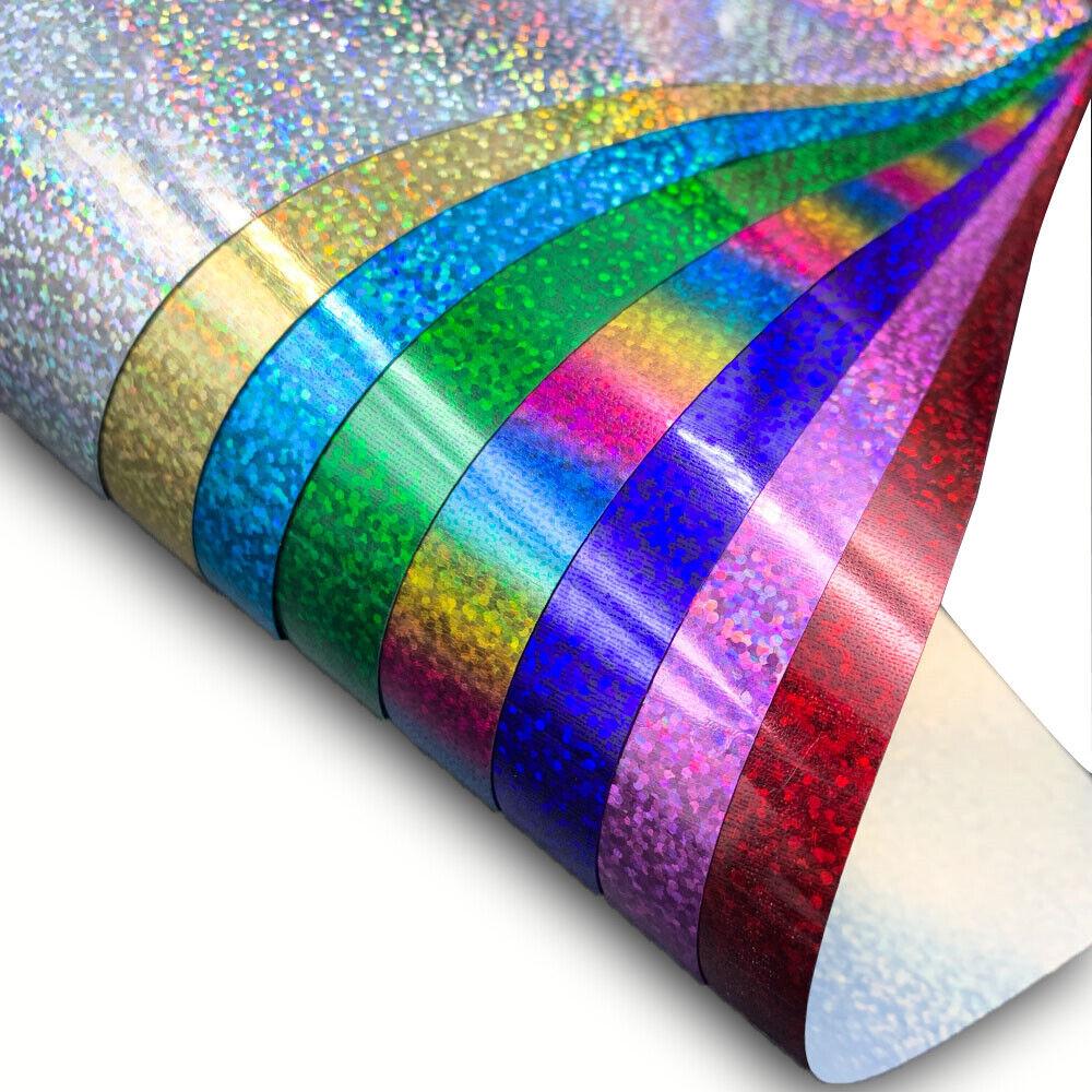 Glitter Shiny Hologram Iridescent Heat Transfer Vinyl Iron-on Clothing Heat Press Textile T-Shirt Cut Film Craft DIY