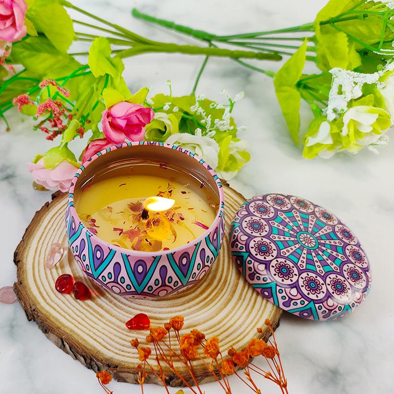 Scented Soy Candle - Romantic Fragrance with Dried Flowers, Ideal for Weddings, Valentine's, Birthdays, and Home Décor