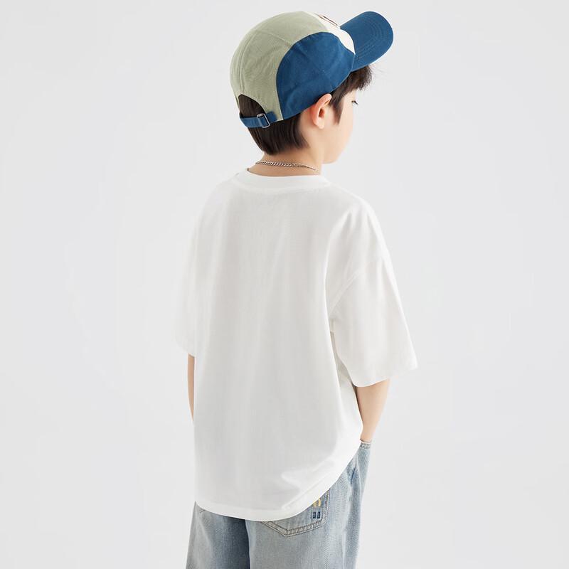 Jungen Reines Baumwoll Rundhals Kurzarm Kühlendes T-Shirt