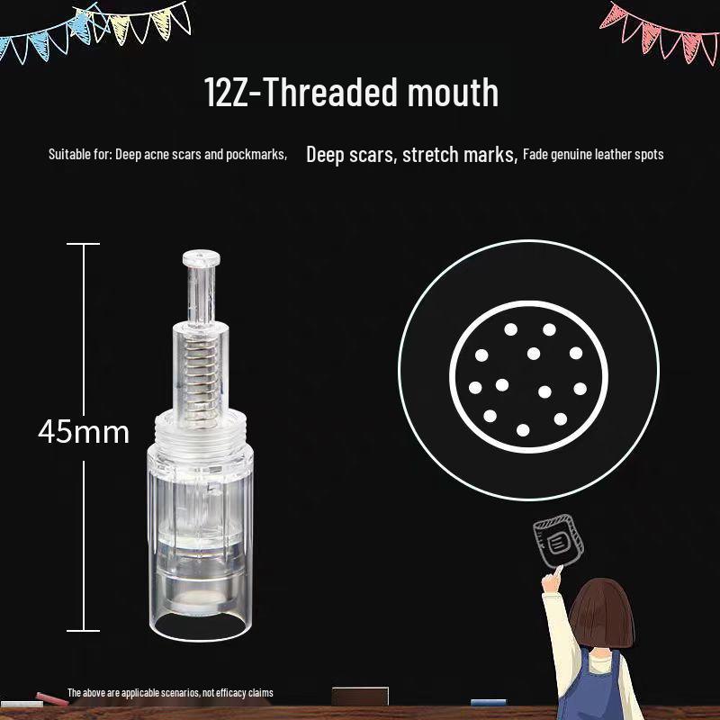 12-контактная и 36-контактная электрическая нано-микроигольная MTS-головка для аппарата гидратирующей мезотерапии