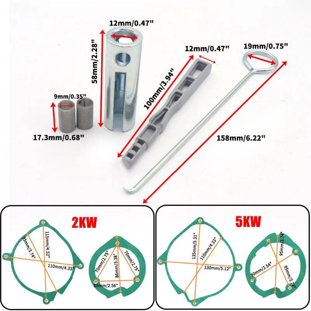 Glow Plug Repair Kit 12V 24V 2KW 5KW Air Diesel Parking Heater Repair Parts Car Truck Boat Removal Fitting Tool Maintenance Kit