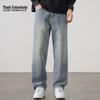 Mark Fairwhale Men's American Retro Striped Straight Jeans