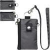 Badge Holder With Id Window Small Wallet Waterproof Anti-Theft Travel Keychain Wallet Men Women Slim Zip Card Lanyard Wallet
