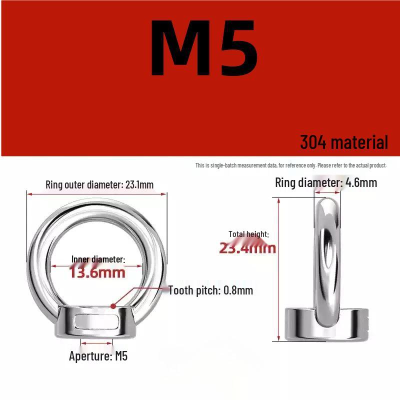 304 Stainless Steel Lifting Eye Nut - Round, Triangular Lug Nut Ring Cap